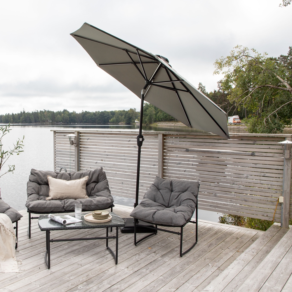 Sabal Sonnenschirm - Schwarz/Grau Sabal Sonnenschirm - Schwarz/Grau