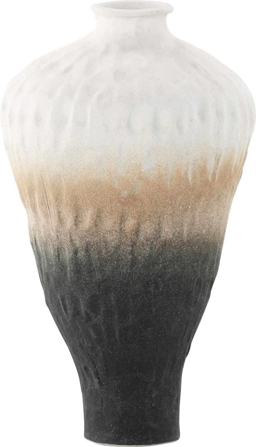 Scheibenvase 16 x 29 cm - Beige/Grau/Wei�