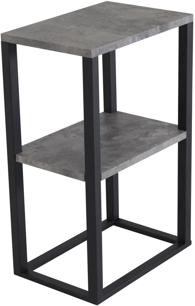 Nachttisch Charlotte - schwarz / Betonimitation Nachttisch Charlotte - schwarz / Betonimitation