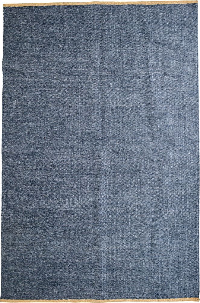 Wollteppich Ryder - blaue Wolle