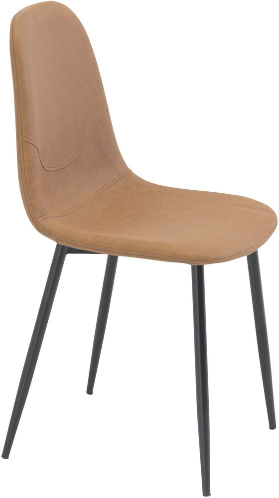 Esszimmerstuhl Lara - Schwarz / Braun PU