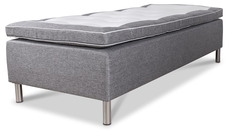 Roma Bettgestell / Einzelbett 90 cm Pocket - Grau