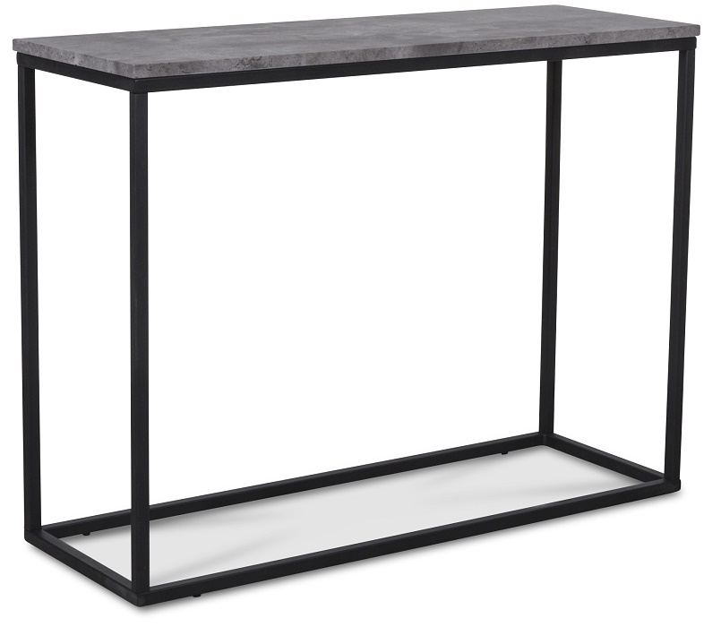 Shanghai Konsolentisch - Graue Zementimitation/Schwarz