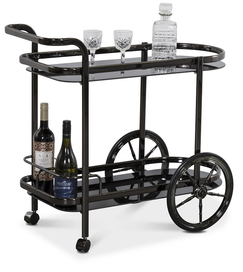 Rochester - Servierwagen - rauchiges Metall + M�belreinigung