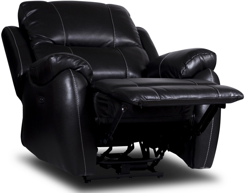 Enjoy Chicago E-Recliner Sessel - schwarzes Kunstleder
