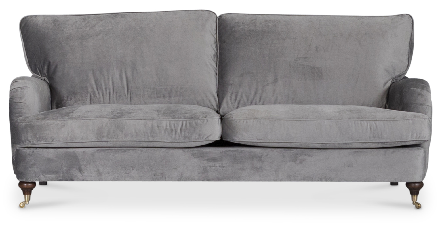 Howard Watford Deluxe 3-Sitzer Sofa - grauer Samt Howard Watford Deluxe 3-Sitzer Sofa - grauer Samt