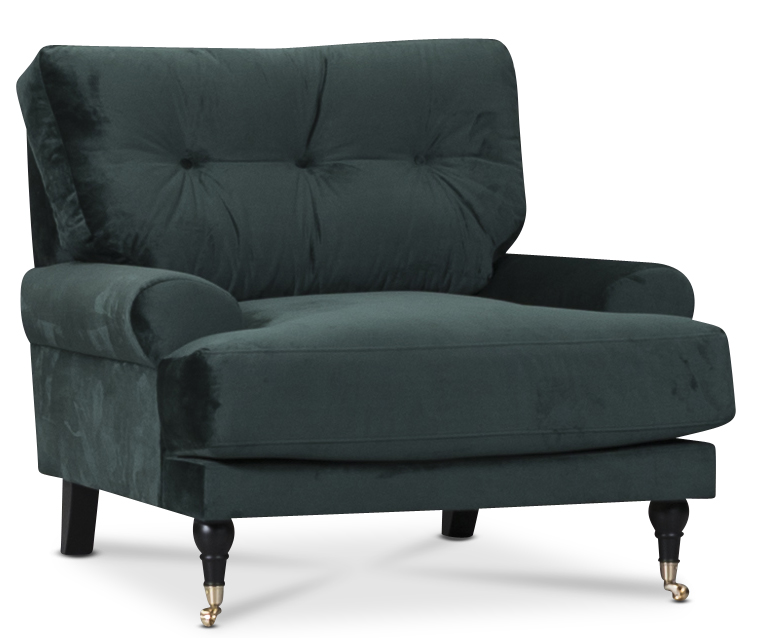 Adena Sessel - Waldgrüner Samtvelours Adena Sessel - Waldgrüner Samtvelours