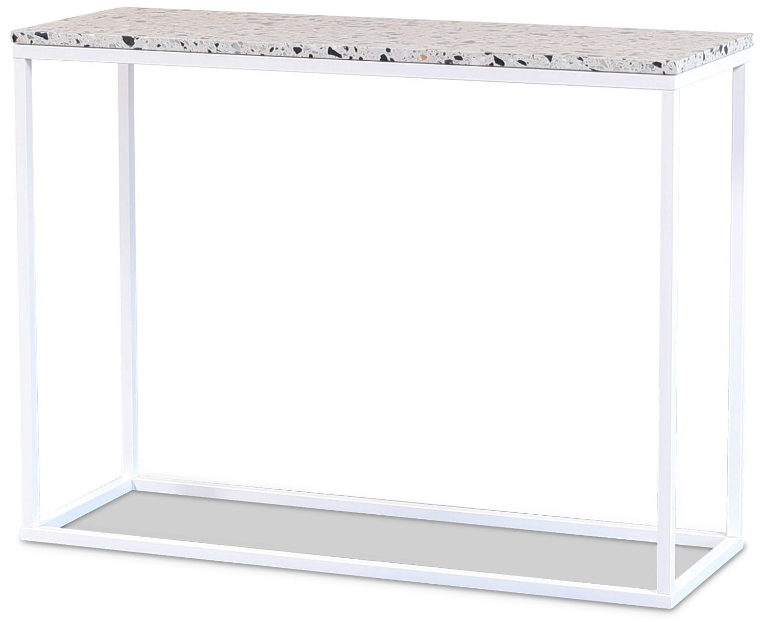 Terrazzo Konsolentisch - Cosmos Terrazzo & wei�er Untergestell
