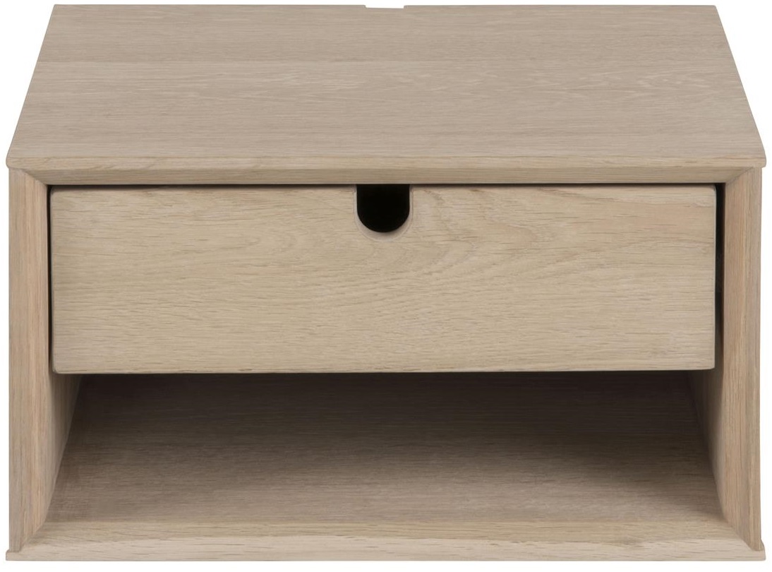 Century Wand-Nachttisch aus wei� pigmentierter Eiche