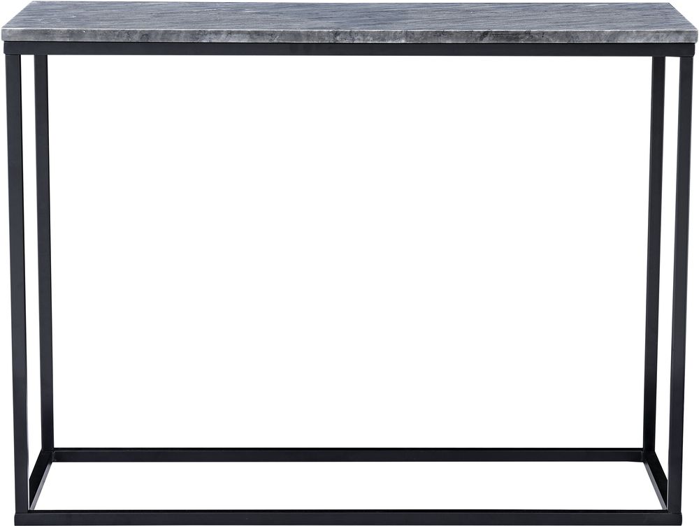 Accent Konsolentisch 100 - Grauer Marmor / Schwarzes Gestell