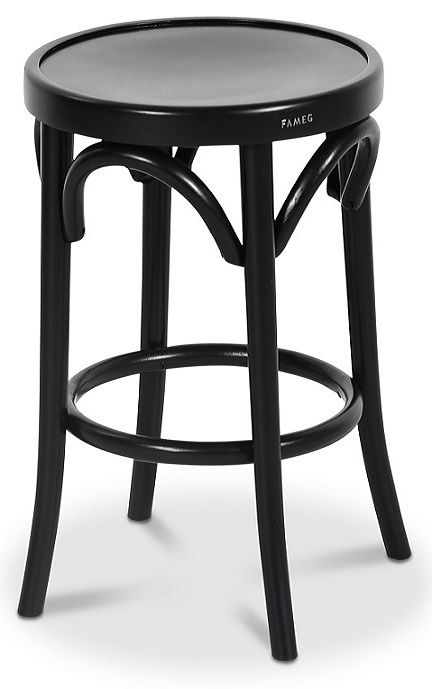 Biegeholz Barhocker tief No 73 Klassiker - Schwarz