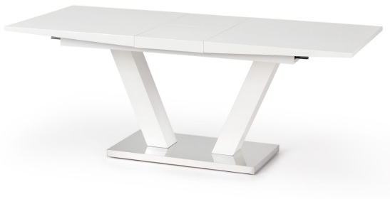 Marine ausziehbarer Esstisch 160-200 cm - Wei� Hochglanz