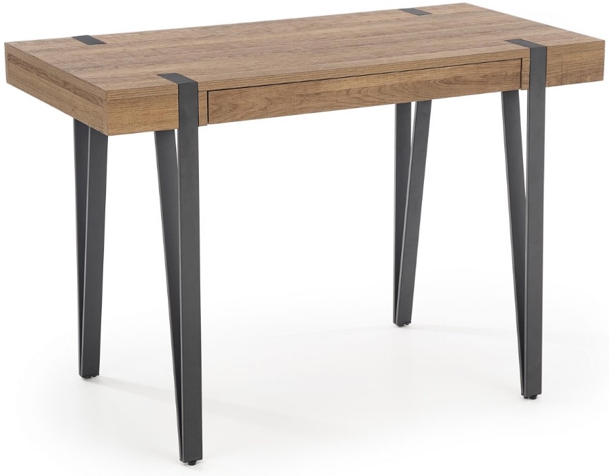 Paul Schreibtisch mit Stauraum - Walnuss/Schwarz