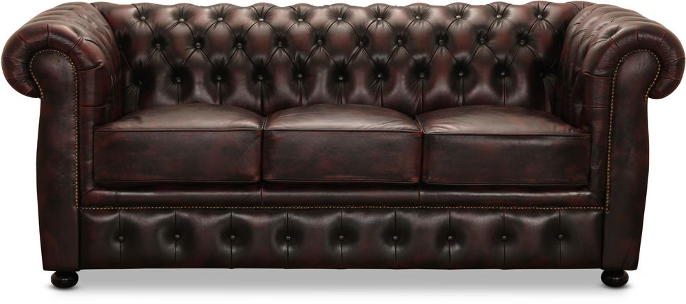 Dublin 3-Sitzer Sofa - Leder Oxblood Dublin 3-Sitzer Sofa - Leder Oxblood
