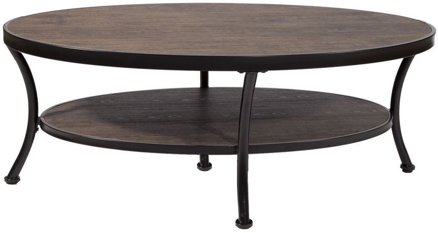 Manilla 120 Couchtisch - Dunkel gebeiztes Holzfurnier/Schwarz