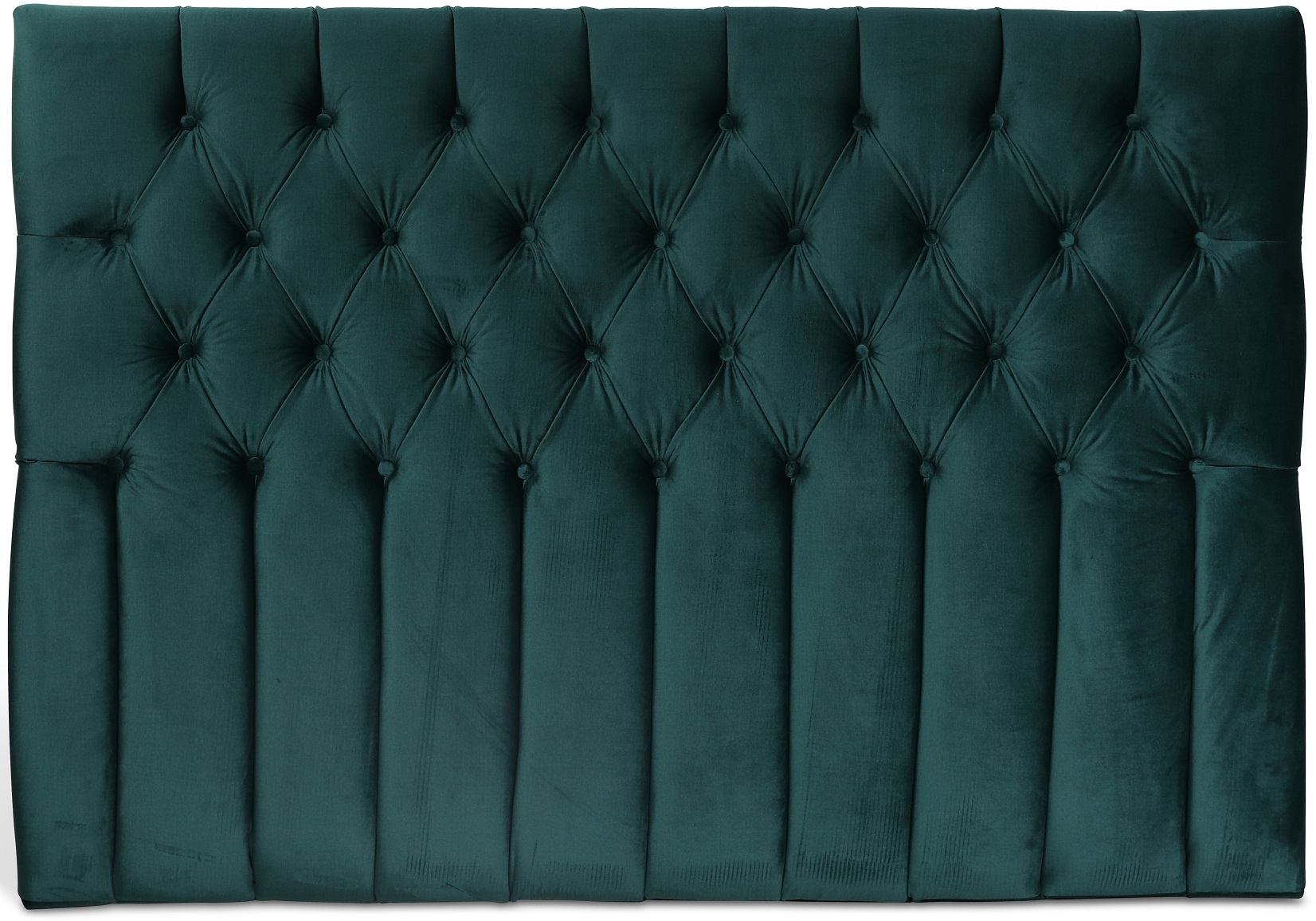 Presley Kopfteil mit Kn�pfen (gr�ner Samt) - Optionale Breite