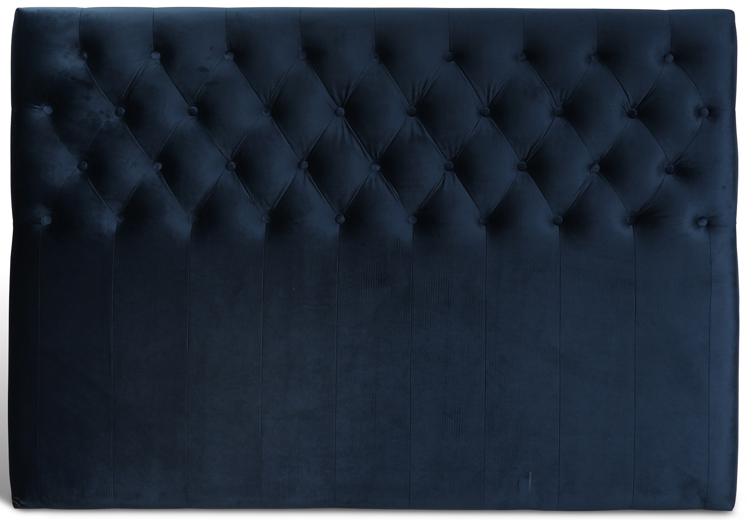 Anna Kopfteil mit Kn�pfen (Dunkelblauer Samt) - Breite w�hlbar