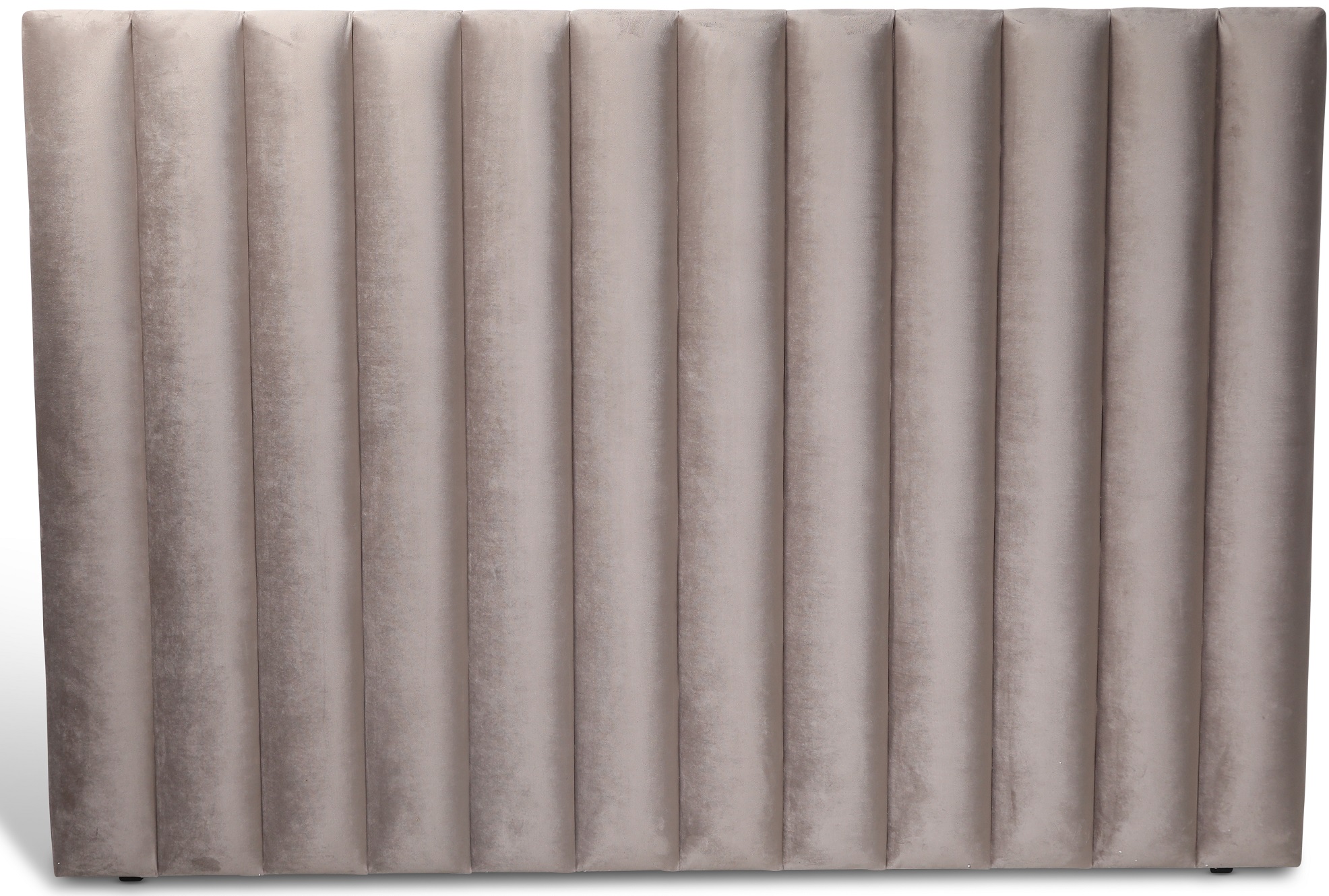 Pernilla Bett Kopfteil graubeige (Samt) - Breite w�hlbar