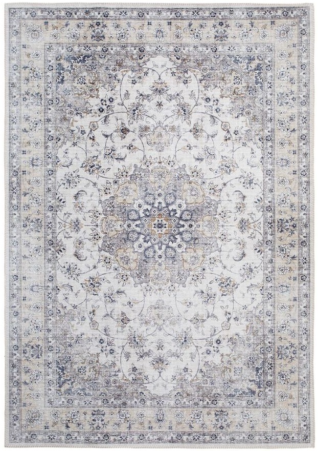 Maschinengewebter Teppich Cleo Tabriz - Grau/Gold