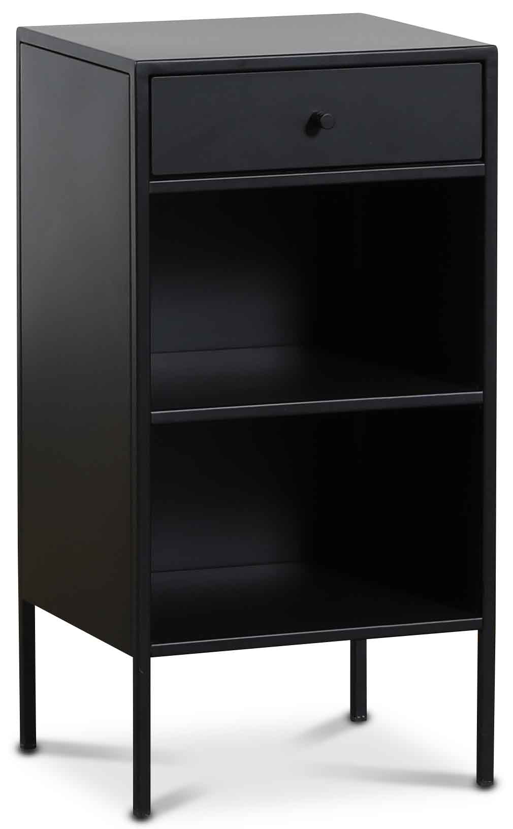 Dream Nachttisch aus Metallblech (H 70 cm) - Schwarz + M�belf��e