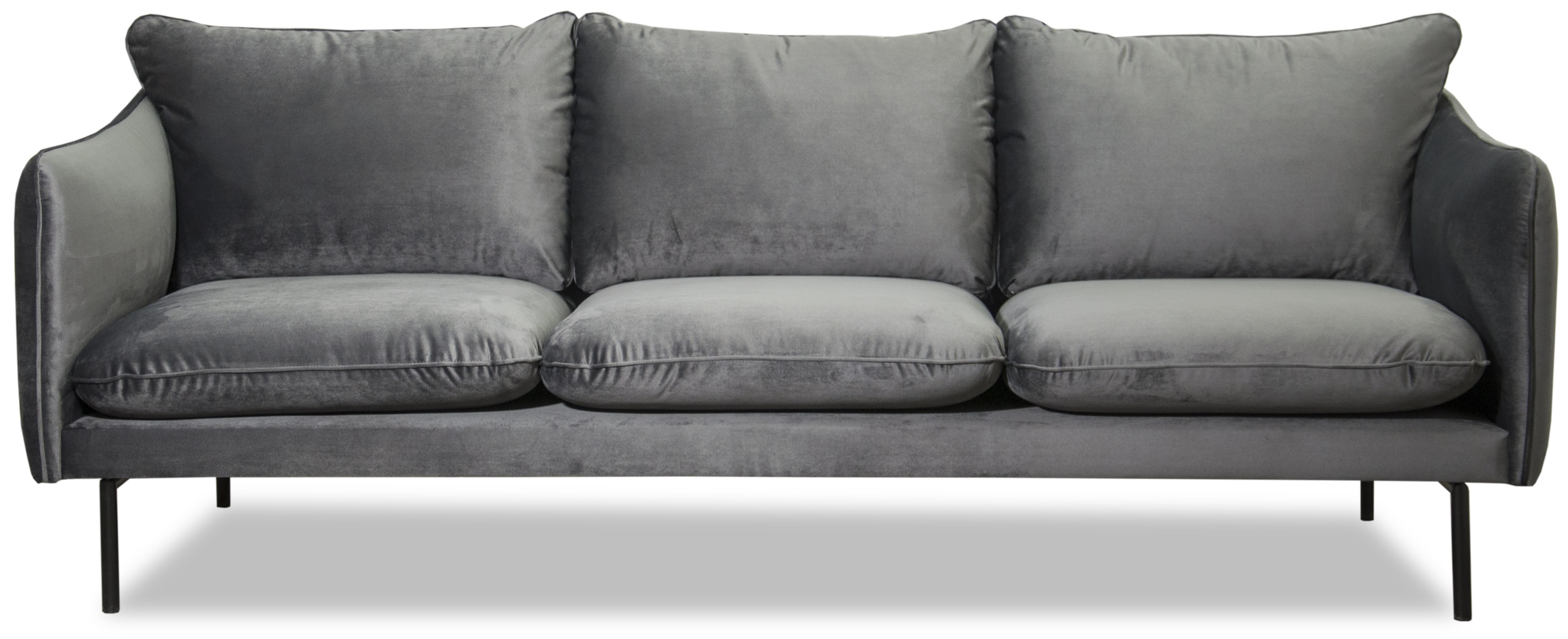 Bj�rndal 3-Sitzer Sofa - Grauer Samt