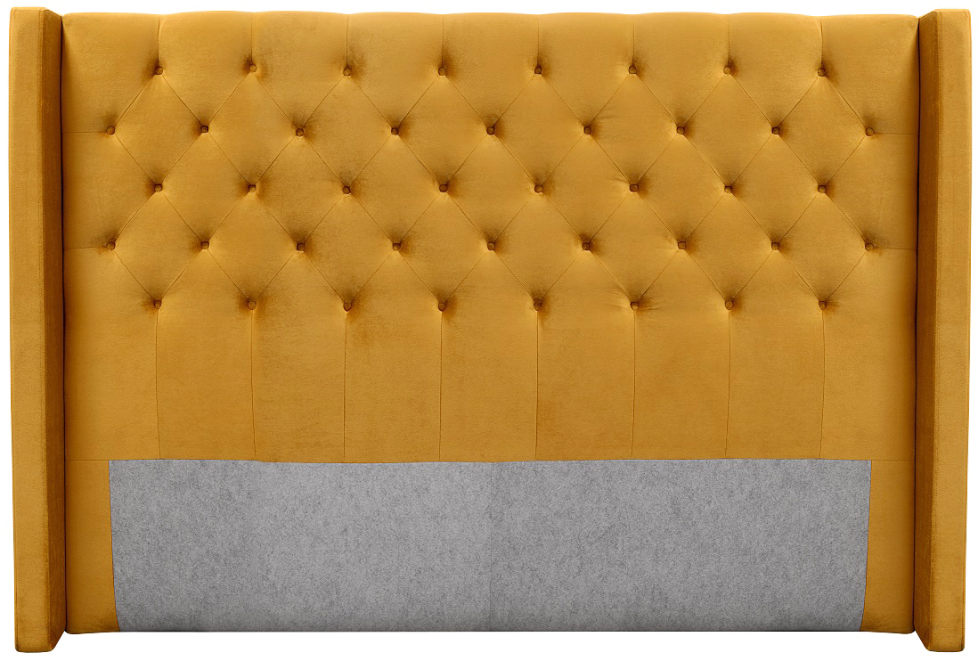 Almedal Kopfteil mit Kn�pfen (Gold Samet) - Beliebige Breite