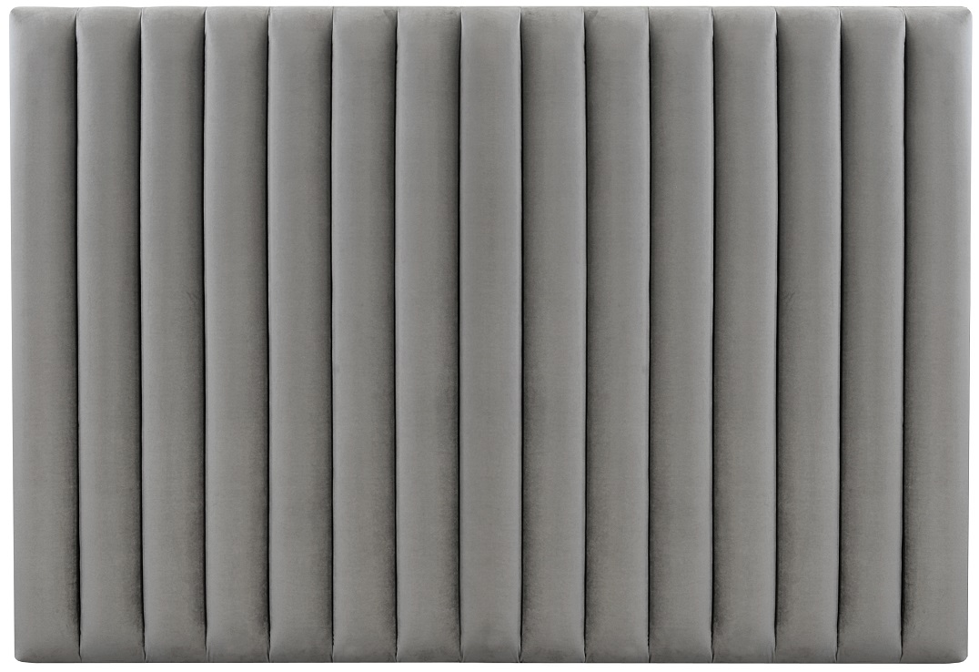 Ribbersborg Kopfteil (grauer Samt) - Optionale Breite