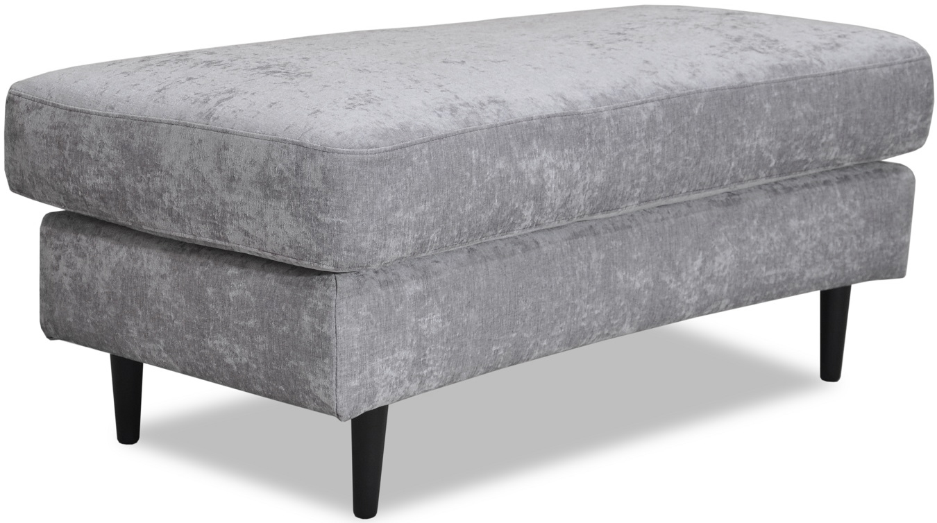 Gotland geschwungener Fu�hocker - Oxford grau