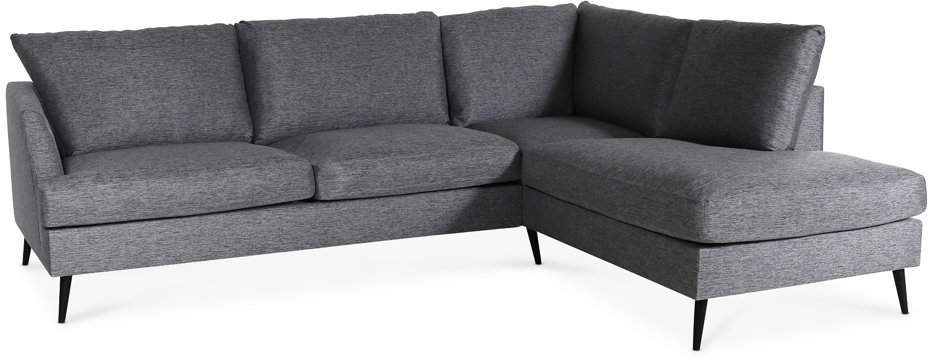Weekday Sofa mit offenem Abschluss rechts - Grau (Stoff) Weekday Sofa mit offenem Abschluss rechts - Grau (Stoff)