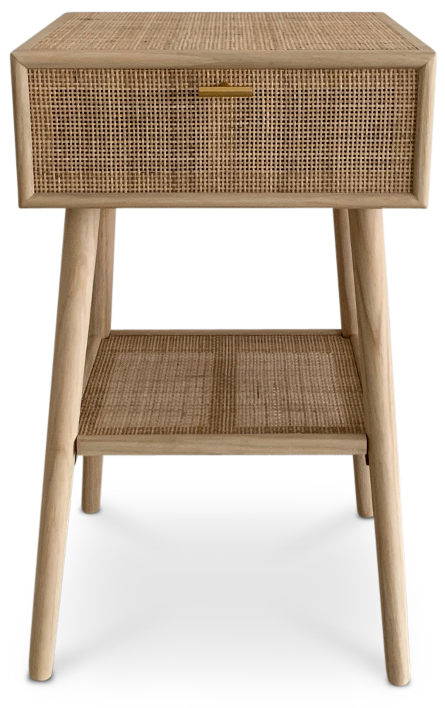 Rattan-Nachttisch/mittlere H�he 70 cm - React + M�belf��e