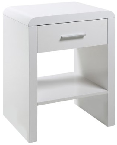 Supernova weißer Nachttisch in Hochglanz + Supernova weißer Nachttisch in Hochglanz +