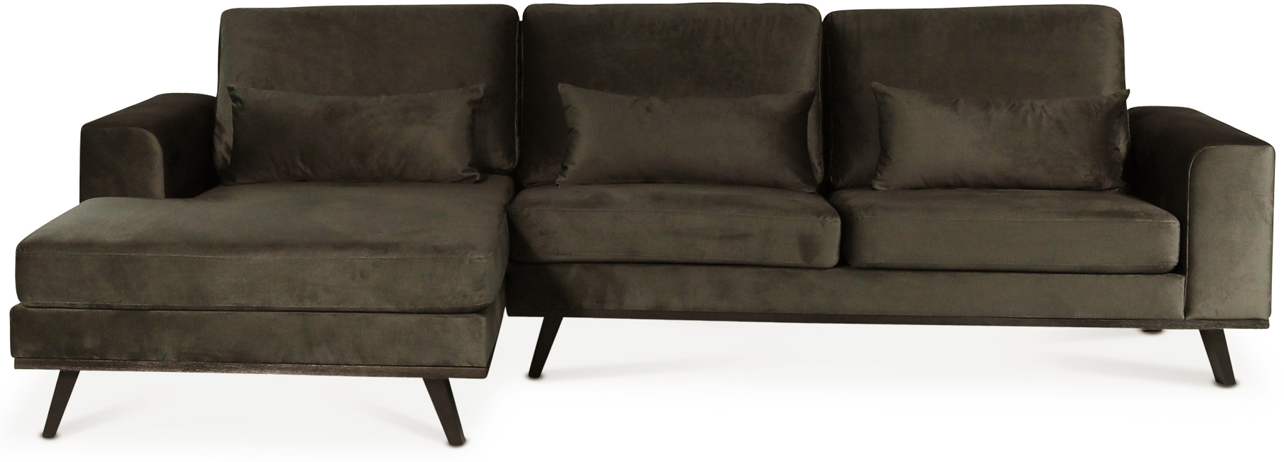 Ranger Diwansofa links - Maulwurfsfarbe Samt