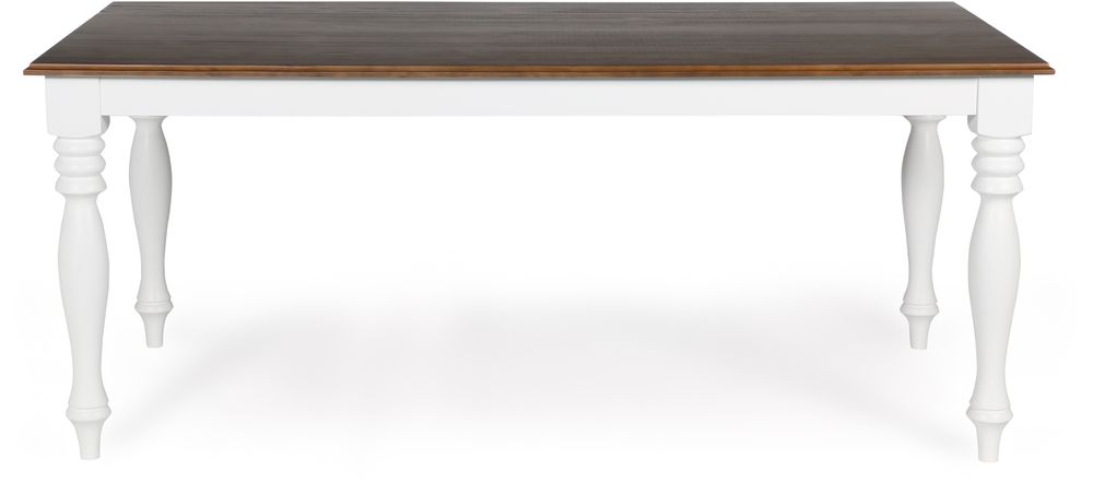 New England Esstisch - Wei�/Braun + M�belf��e