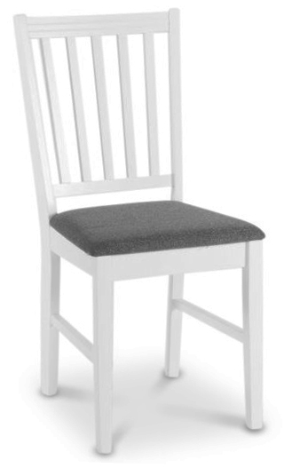 Sandhamn Esszimmerstuhl, wei� mit grauer Sitzfl�che