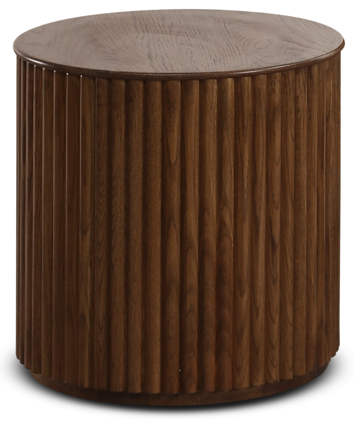 Zylinder-Beistelltisch �40 cm - Walnuss