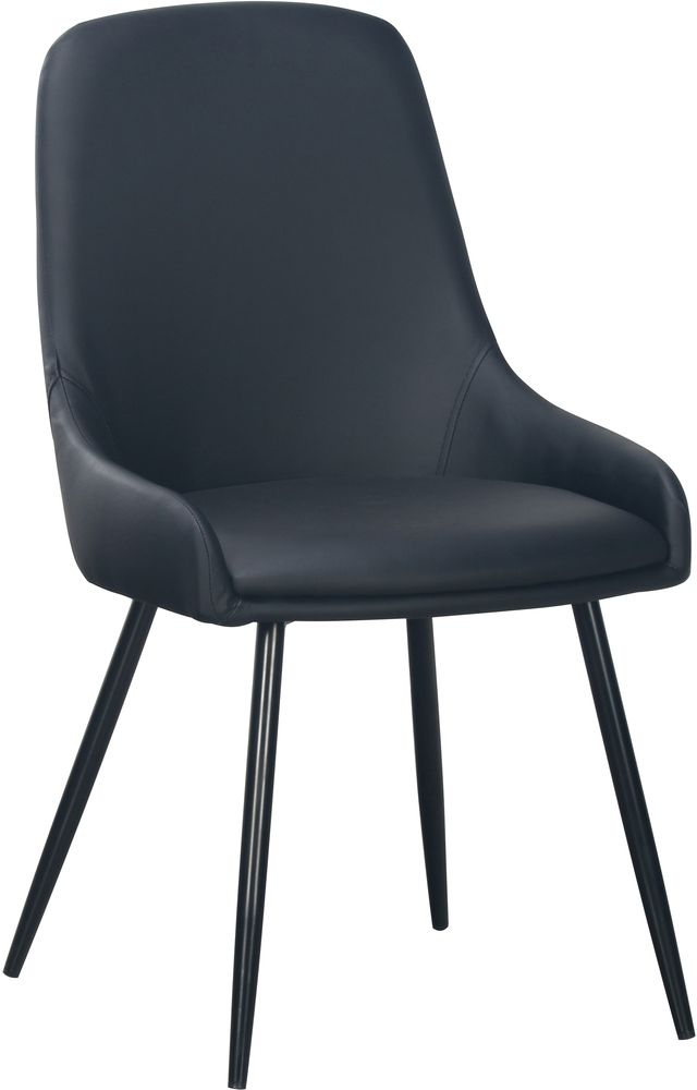 Stuhl Theo - Schwarzes PU + M�belf��e