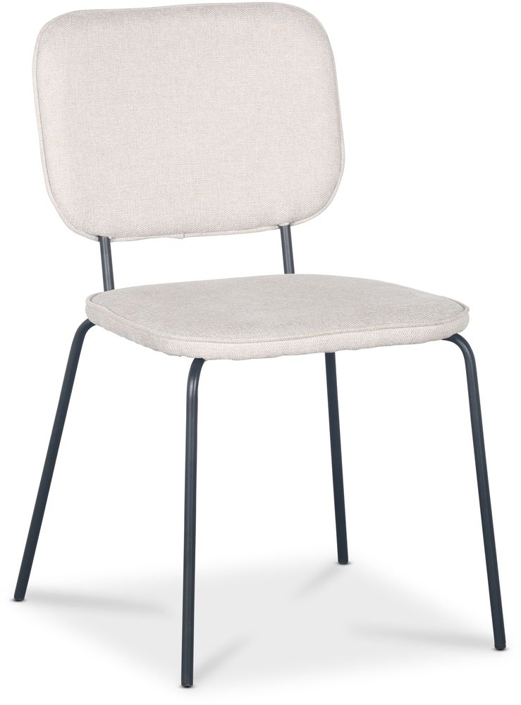 Lokrume Stuhl - Beige Stoff/Schwarz + M�belf��e