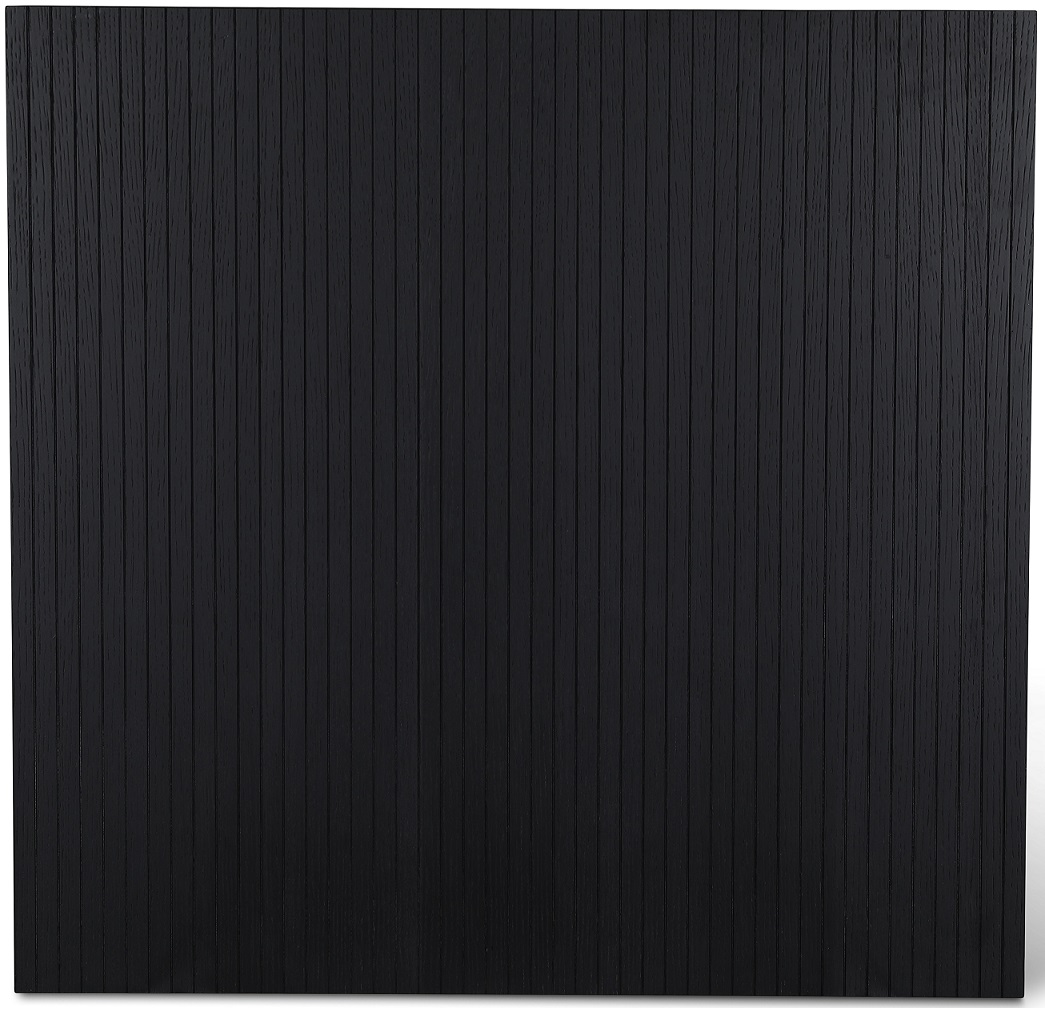 Volumen-Kopfteil aus schwarz gebeizter Eiche, 120 x 90 cm + M�belf��e