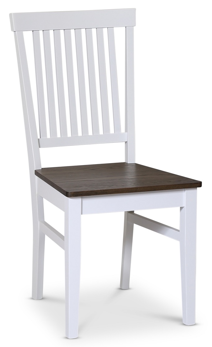 Skagen Stuhl mit Rippen - Wei� / Braun ge�lte Eiche