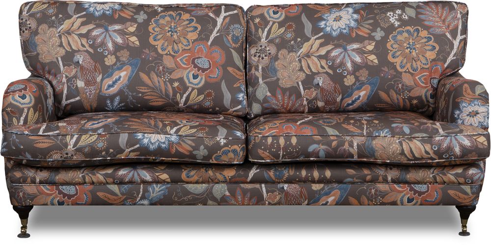 Spirit 3-Sitzer-Sofa Howard aus Stoff mit Blumenmuster - Eden Parrot Brown