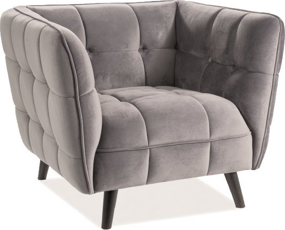 Renae-Sessel aus grauem Samt