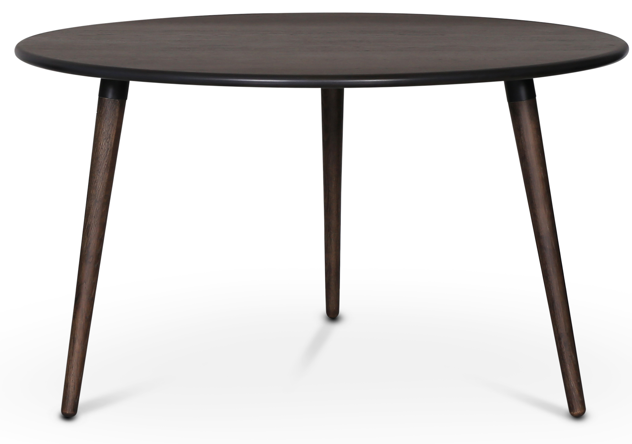 Esstisch rund braun geölte Eiche Ø130 cm - Omni + Möbelfüße Esstisch rund braun geölte Eiche Ø130 cm - Omni + Möbelfüße