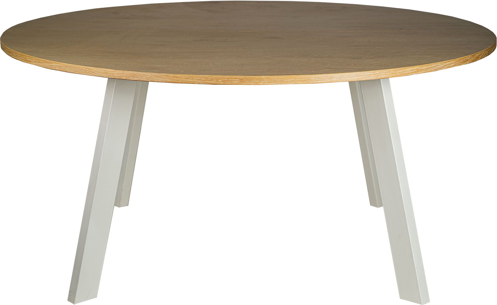 Großer runder Esstisch Freddy für 8 Personen in Tünche mit weißen Beinen - Ø155 cm Großer runder Esstisch Freddy für 8 Personen in Tünche mit weißen Beinen - Ø155 cm