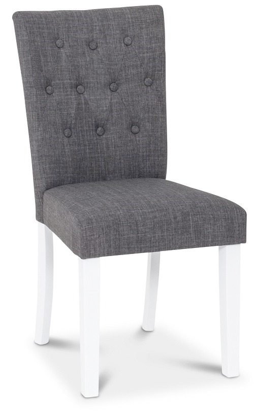 Gepolsterter Stuhl - Grau + M�belf��e