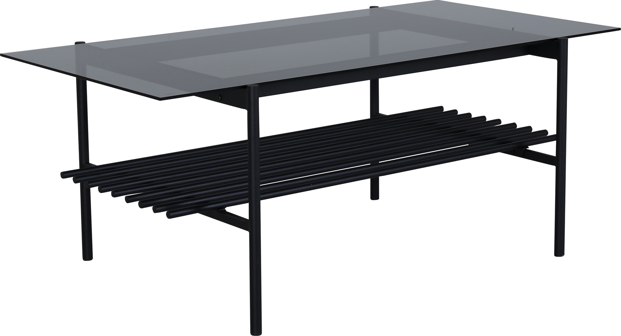 Adel Couchtisch 120 cm - Schwarz/Glas