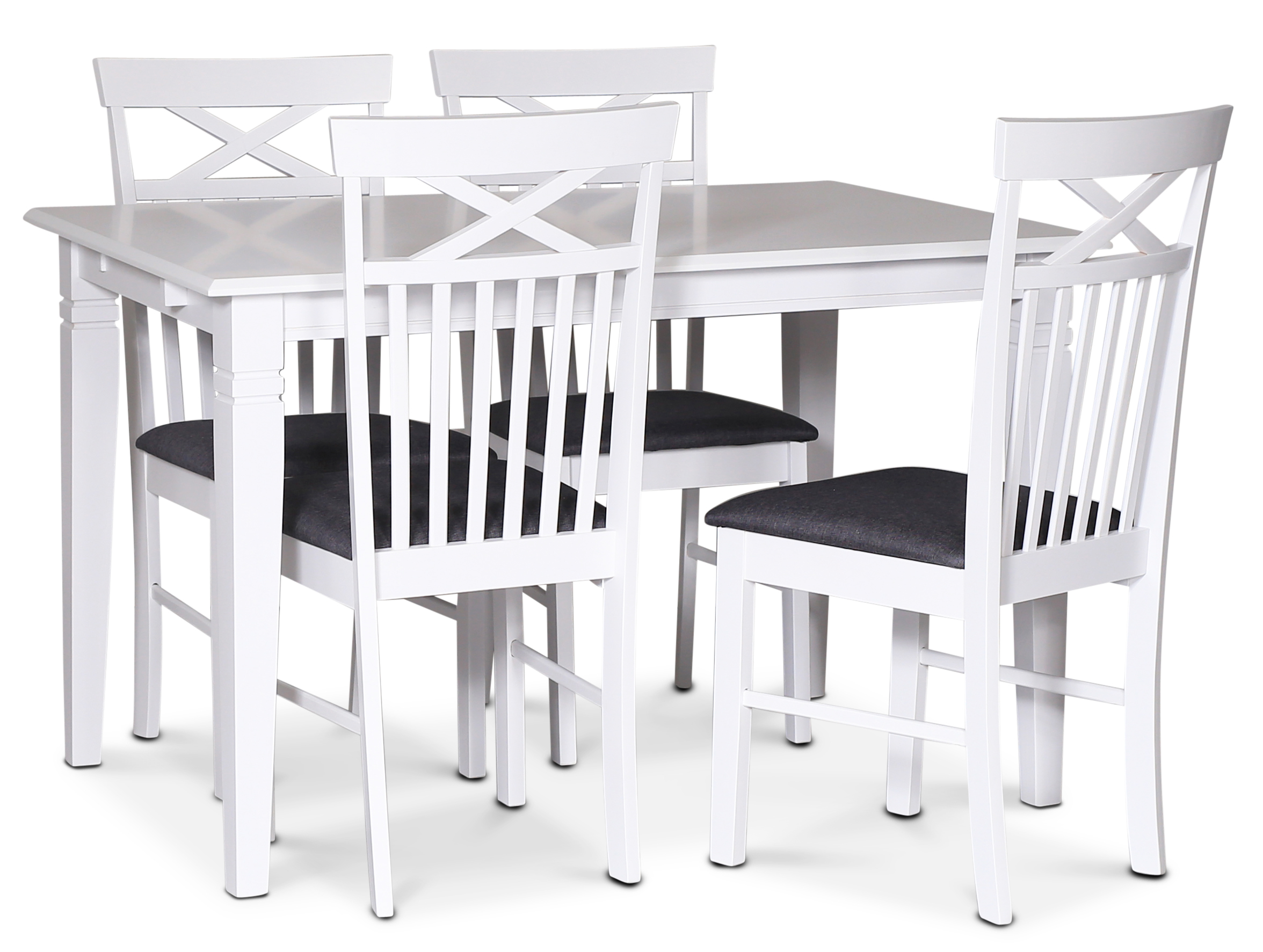 Lebensmittelgruppe Sandhamn; 120 cm Tisch mit 4 Sofiero-St�hlen