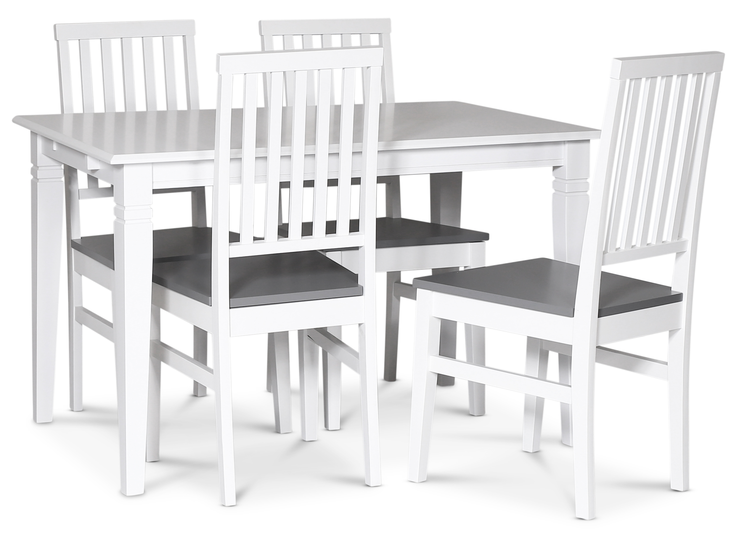 Lebensmittelgruppe Sandhamn; 120 cm Tisch mit 4 Fårö Esszimmerstühlen Lebensmittelgruppe Sandhamn; 120 cm Tisch mit 4 Fårö Esszimmerstühlen