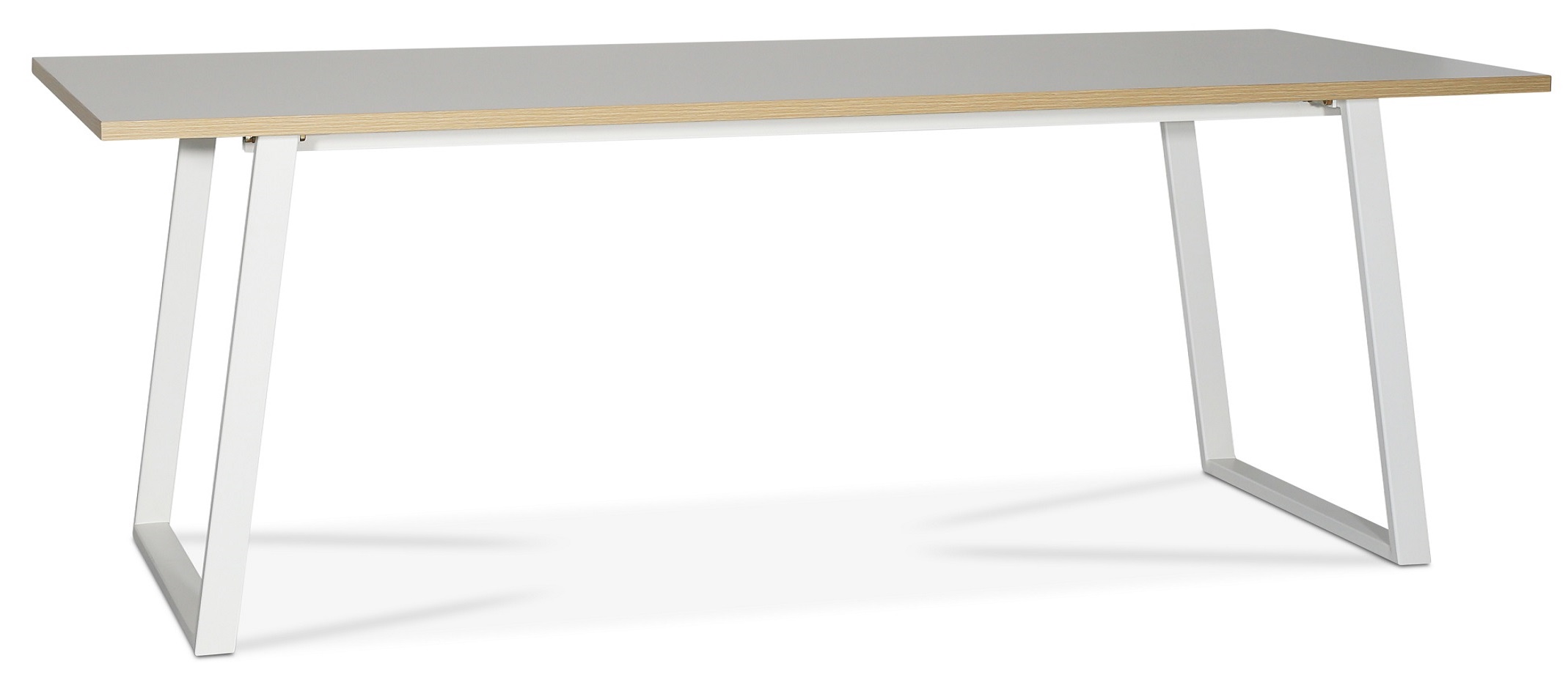 Edge Esstisch 240x90 cm - Weißes Hochdrucklaminat (HPL) + Möbelfüße Edge Esstisch 240x90 cm - Weißes Hochdrucklaminat (HPL) + Möbelfüße