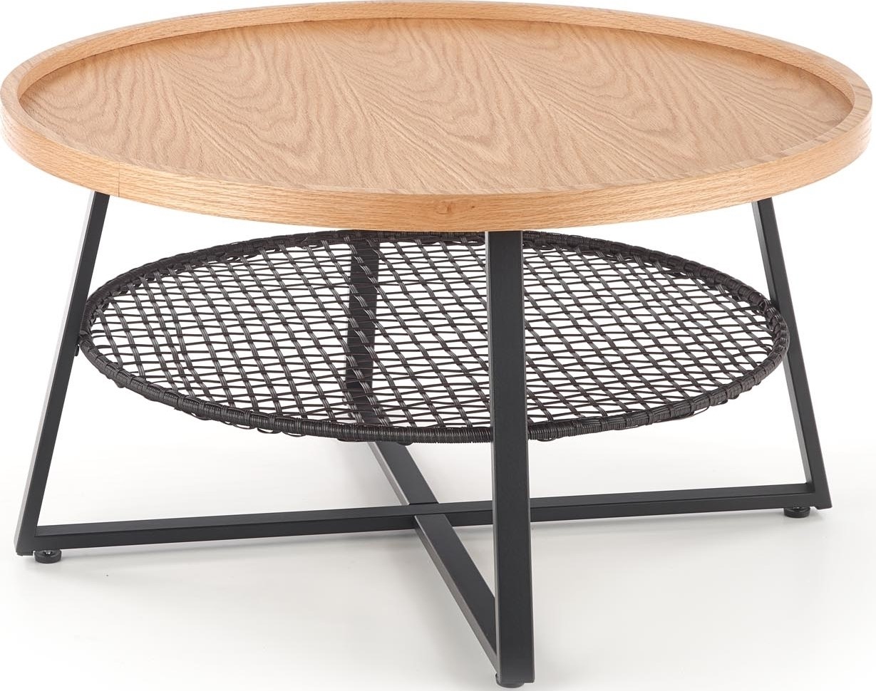 Valentin Couchtisch �80 cm - Eiche/schwarz