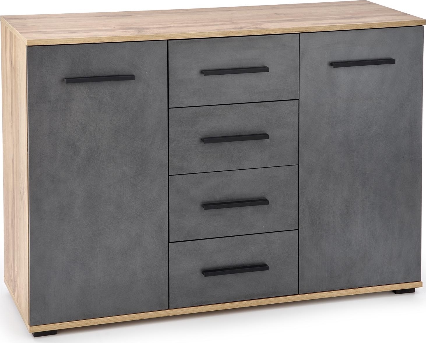 Abdel Kommode 4 - Wotan Eiche/grau